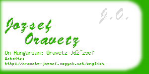 jozsef oravetz business card